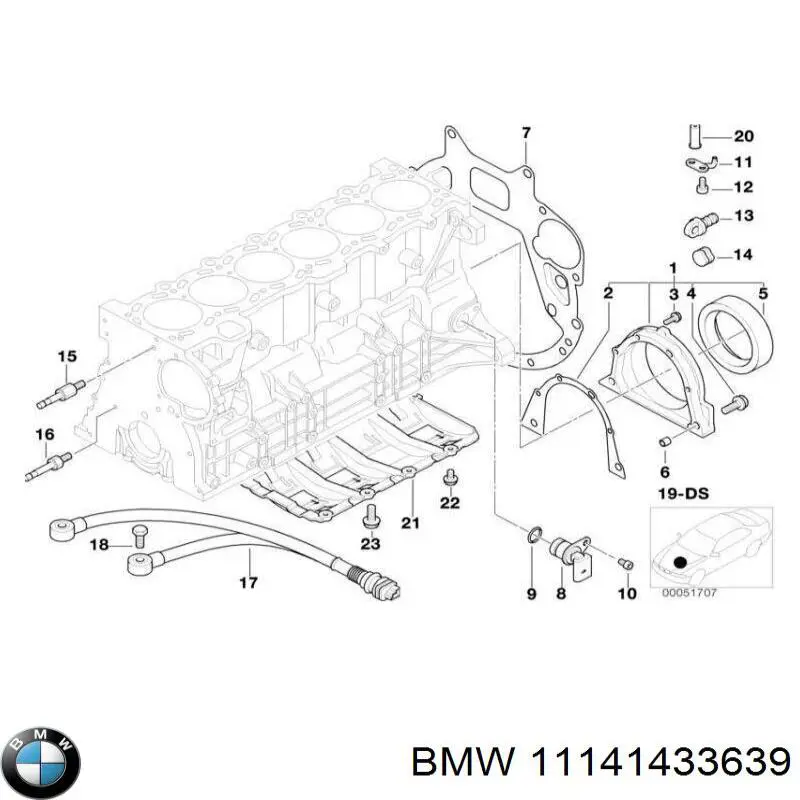 Comprar 11141433639 BMW Junta de tapa frontal del motor derecha
