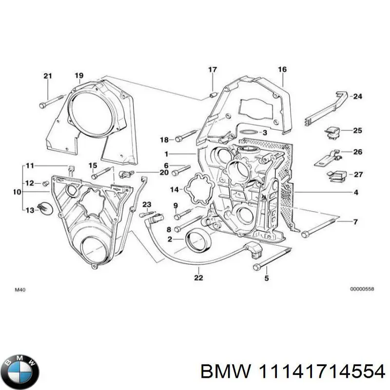 11141714554 BMW junta, tapa de tubo de llenado de aceite