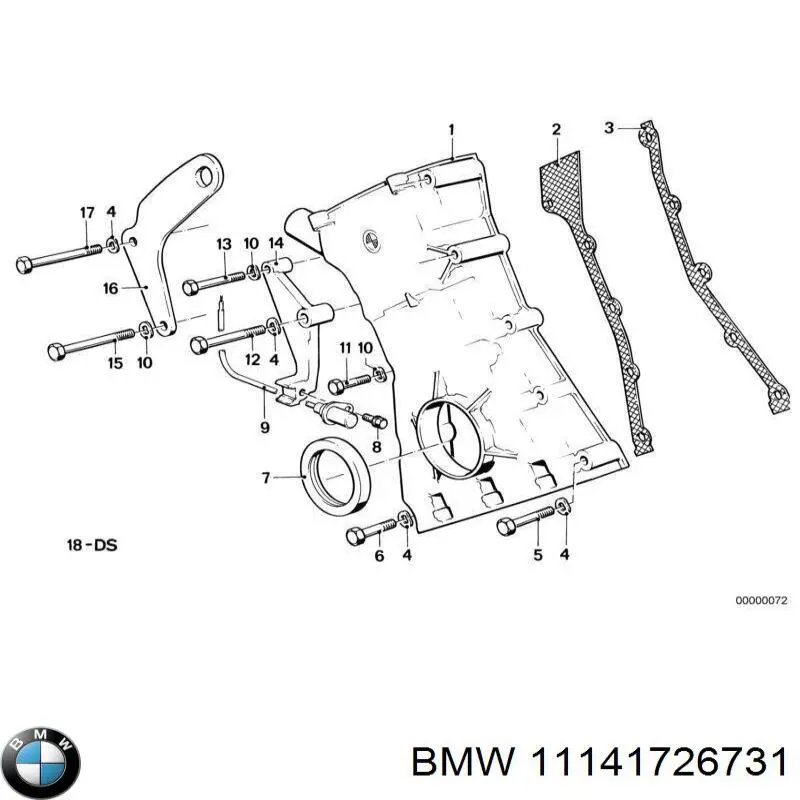 Junta, cárter de mando, inferior para BMW 7 (E32)