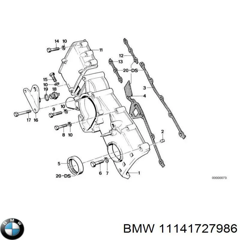 11141727986 BMW juego de juntas, cárter de mando