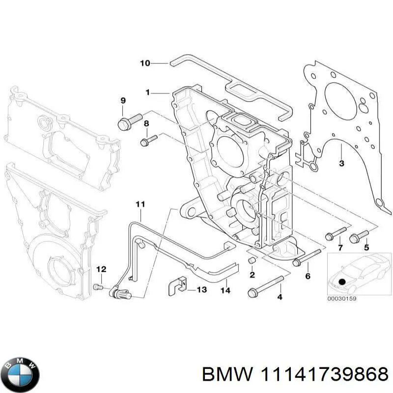 Junta de tapa frontal del motor BMW 11141739868 precio, desde 8,49 EUR