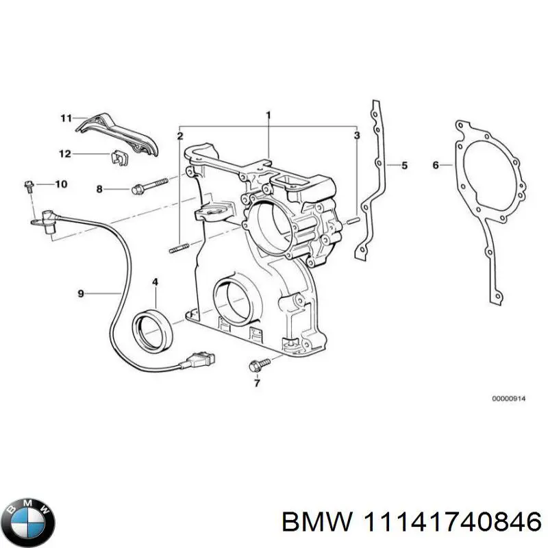 Comprar 11141740844 BMW Junta tapa frontal del motor izquierda