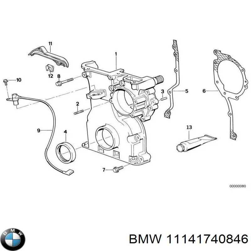 Comprar 11141740846 BMW Junta tapa frontal del motor izquierda
