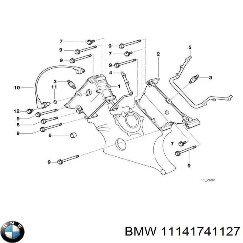 Comprar 11141741127 BMW Junta de tapa frontal del motor derecha