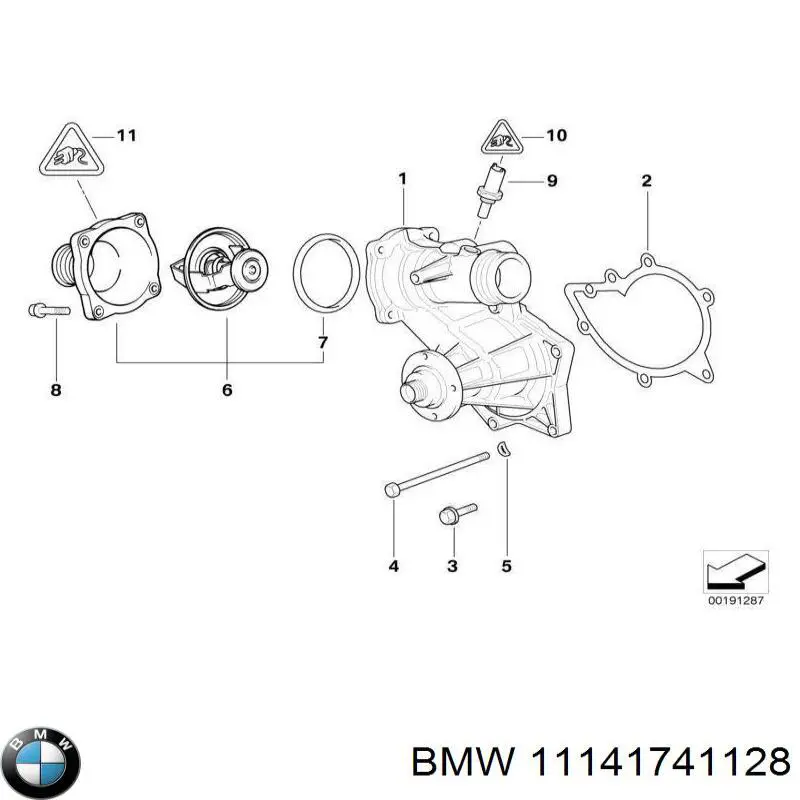 Junta tapa frontal del motor izquierda BMW 11141741128 precio, desde 10,52 EUR