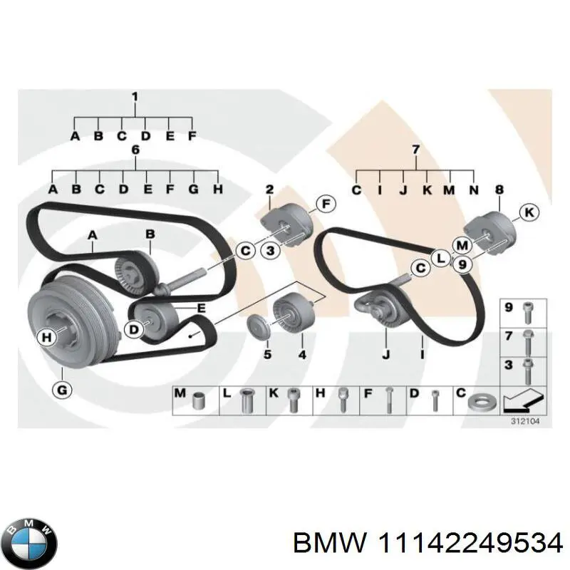 Anillo retén cigüeñal frontal BMW 11142249534