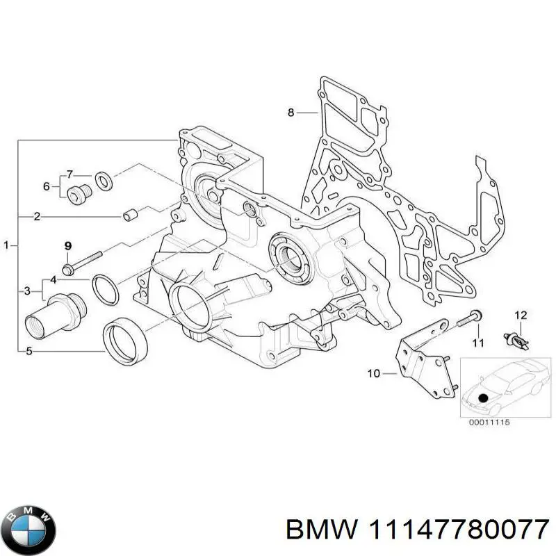 11147780077 BMW cubierta motor delantera