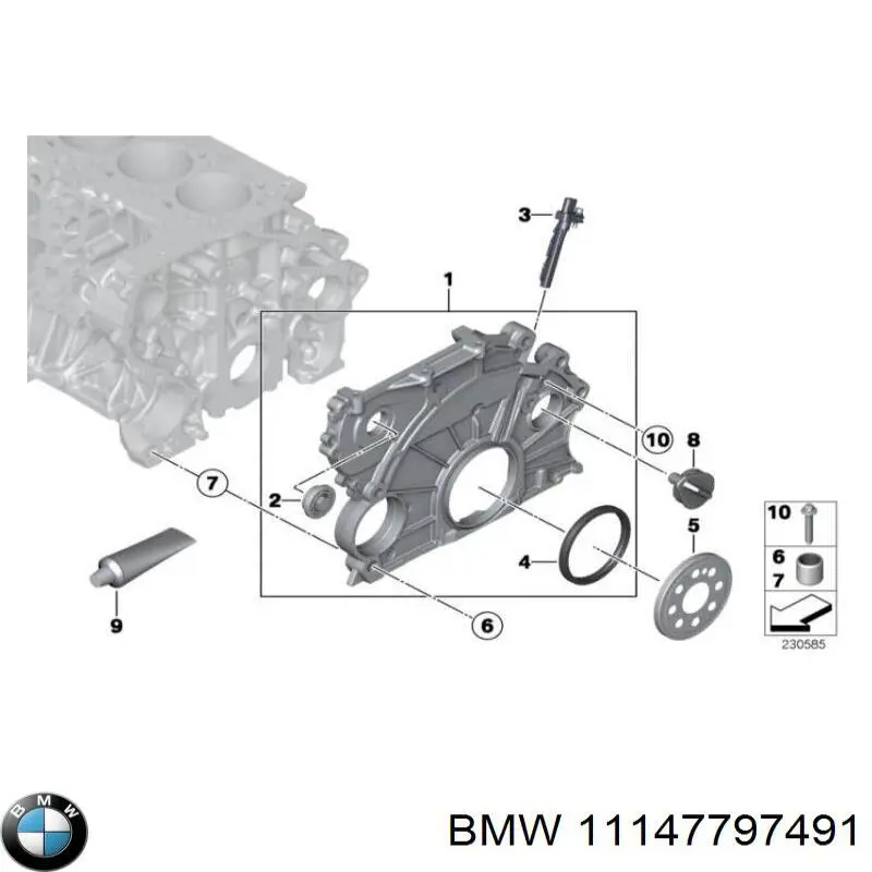 Comprar 11147797491 BMW Junta de tapa frontal del motor