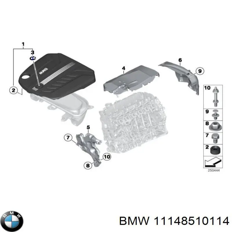 11148510114 BMW cubierta de motor decorativa