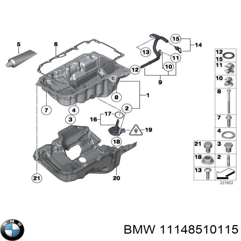 11148510115 BMW cubierta de motor decorativa