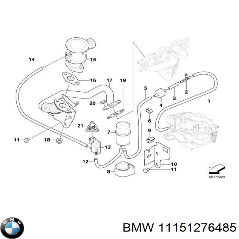 Manguera de ventilación del cárter BMW 7 