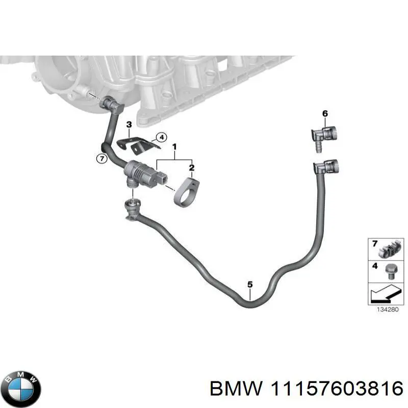 Tubo, vacío de booster para BMW X3 (F25)