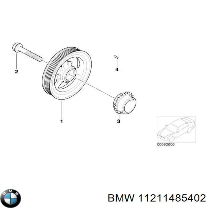 11211485402ZUBMW Zuiko rueda dentada, cigüeñal