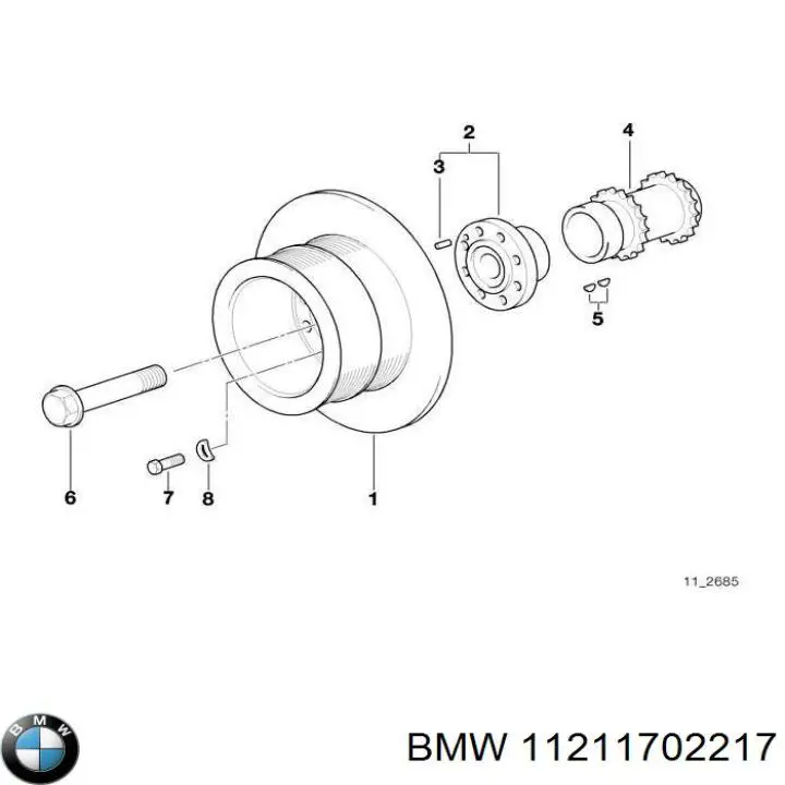 Comprar 11211702217 BMW Piñón del árbol de levas