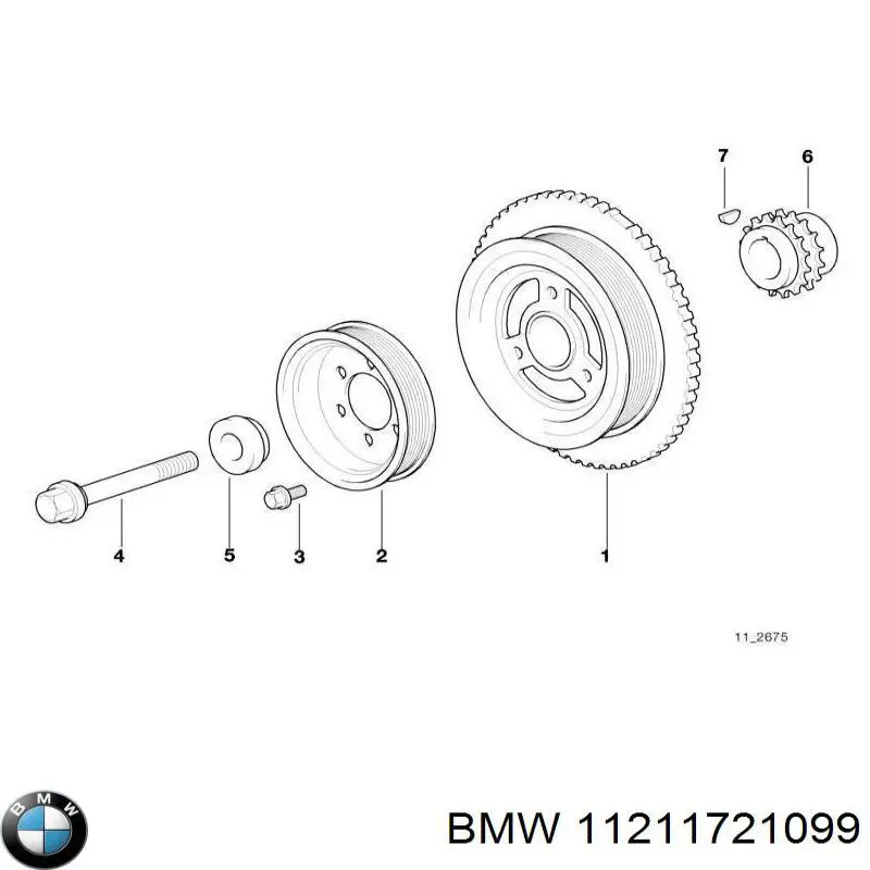 Polea del cigueñal para BMW 3 (E30)