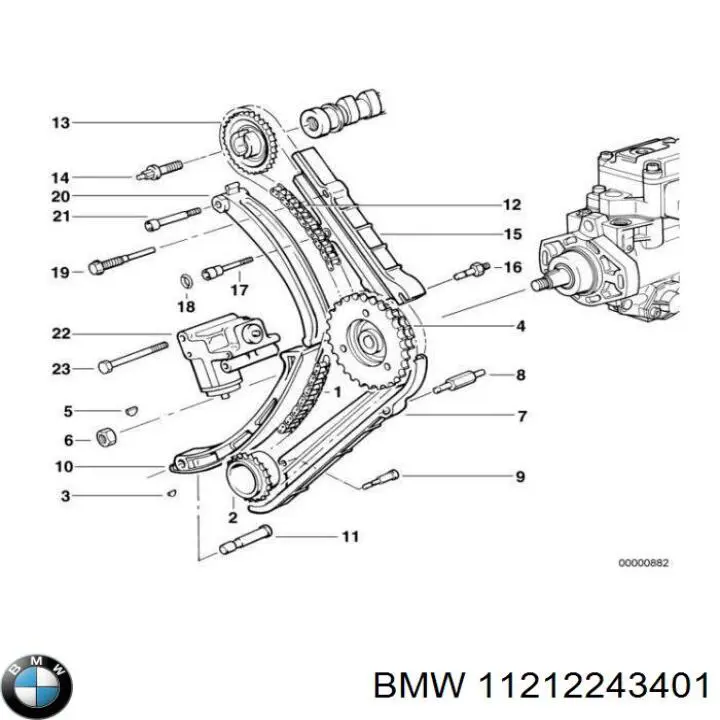 Piñón del cigüeñal BMW 11212243401 precio, desde 102,40 EUR
