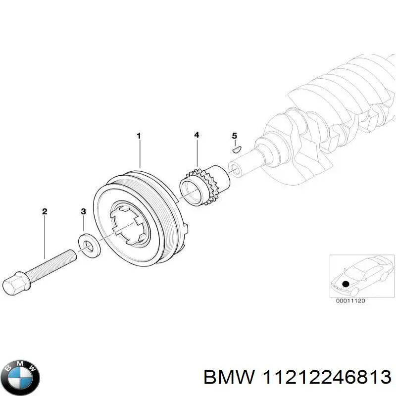 Piñón del cigüeñal BMW 11212246813 precio, desde 55,18 EUR