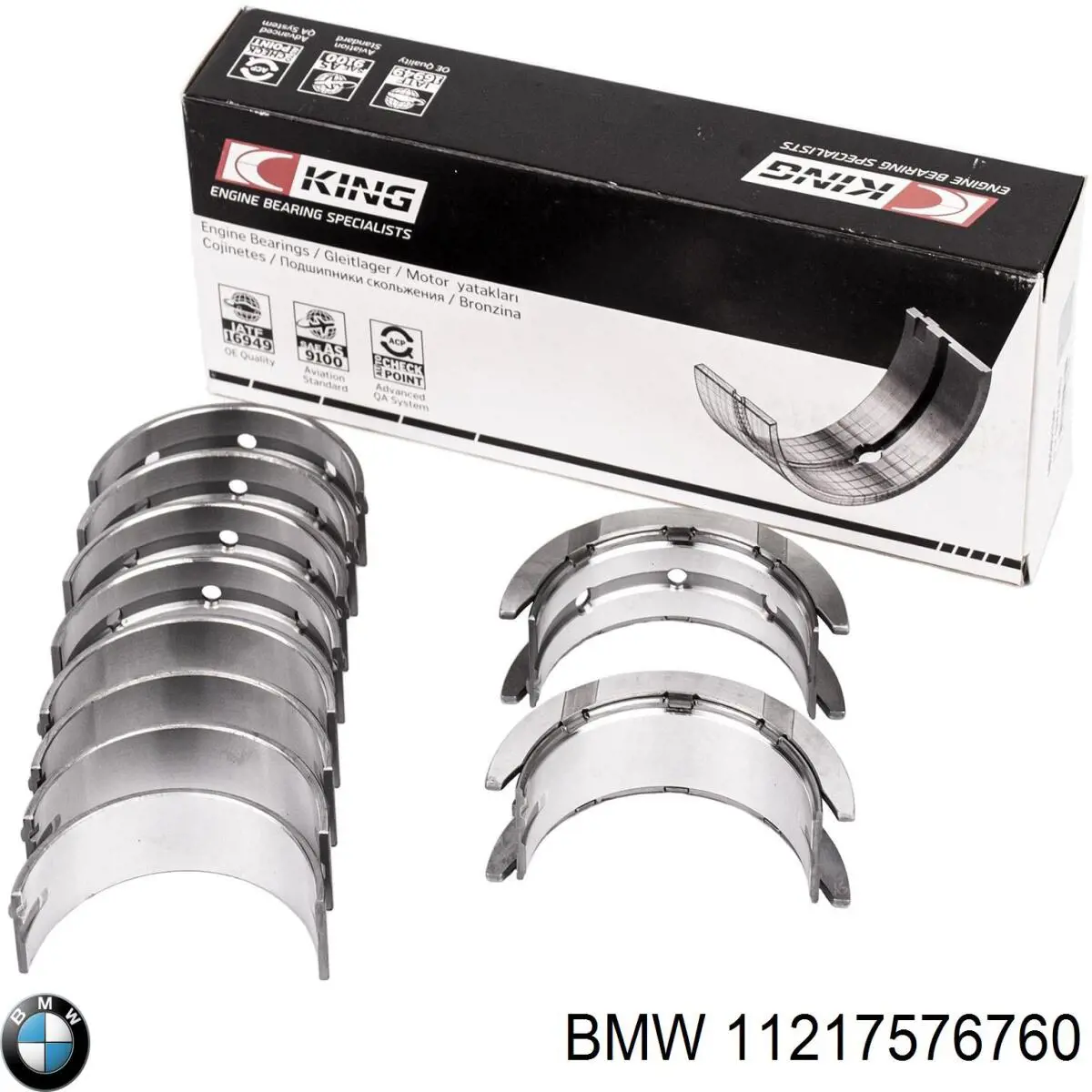 Juego de cojinetes de cigüeñal, cota de reparación (+0,25 mm) BMW 11217576760 precio, desde 49,90 EUR