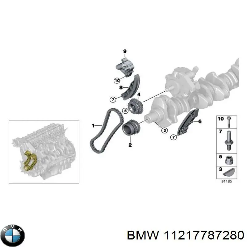 11217787280 BMW rueda dentada, cigüeñal