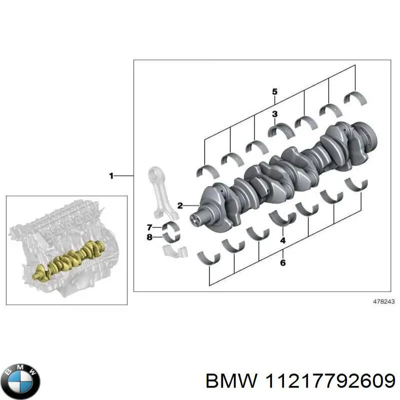 Cigüeñal BMW 11217810875 precio, desde 1741,06 EUR