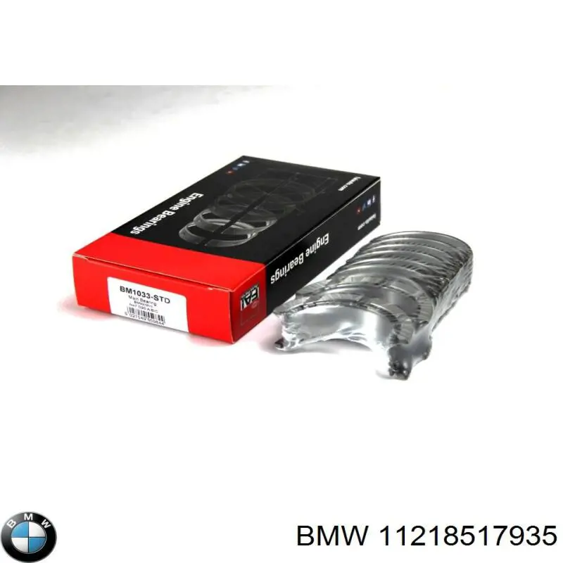 11218517935 BMW Juego de cojinetes de cigüeñal, cota de reparación (+0,25 mm)