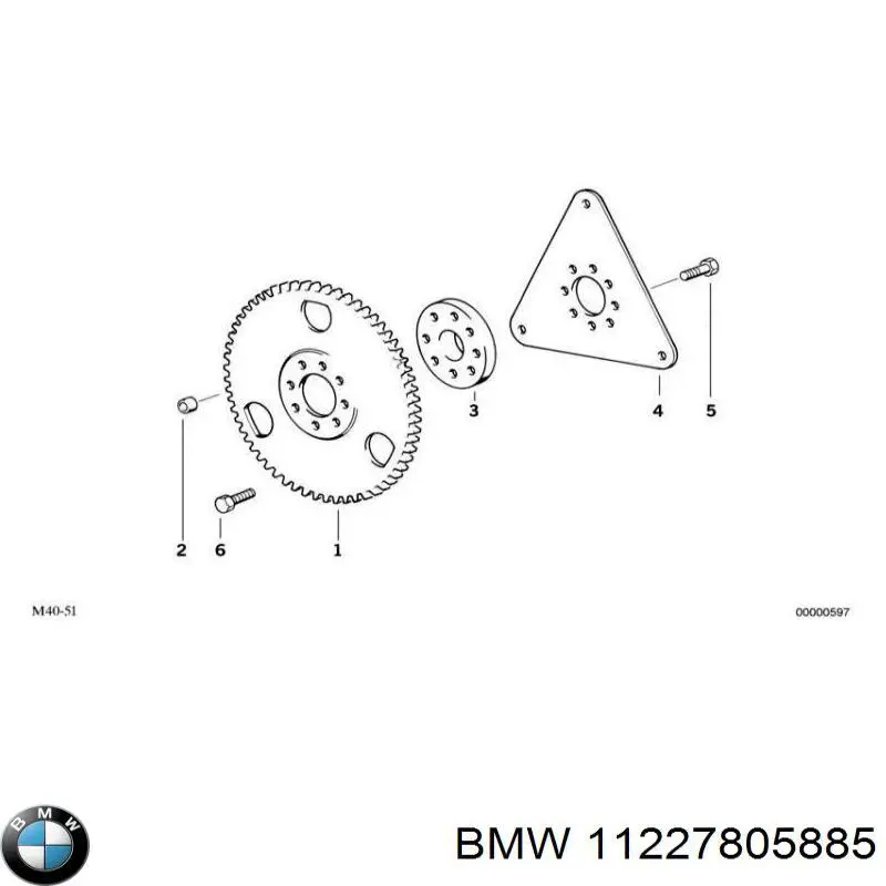 Perno de volante de inercia BMW 11227805885 precio, desde 5,38 EUR