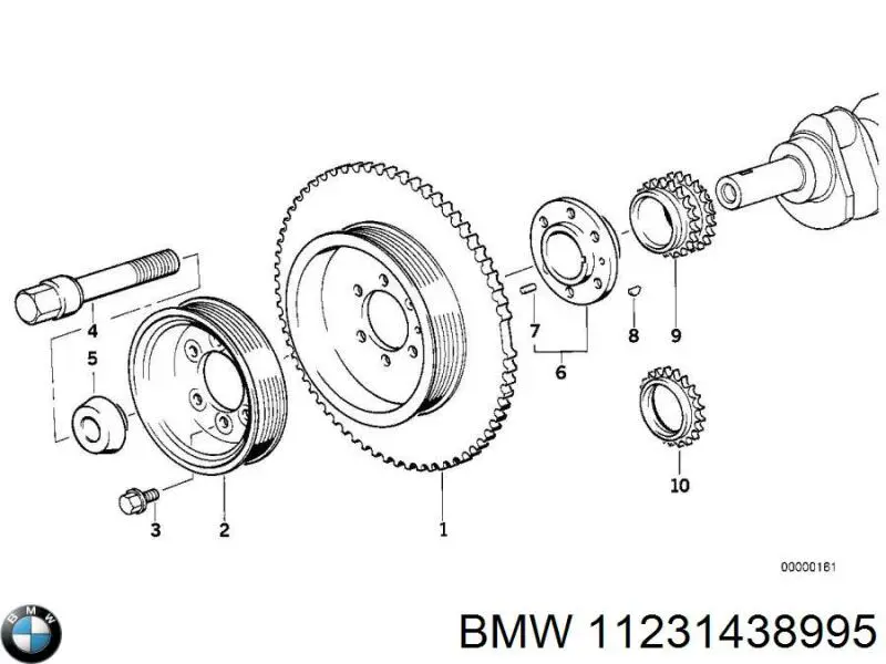 Comprar 11231438995 BMW La polea del cigüeñal