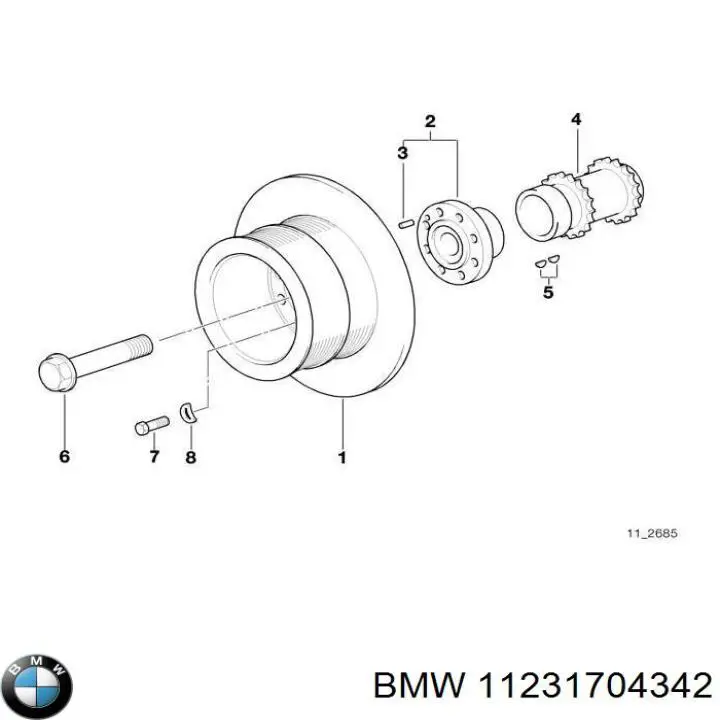 11231733735 BMW polea, cigüeñal