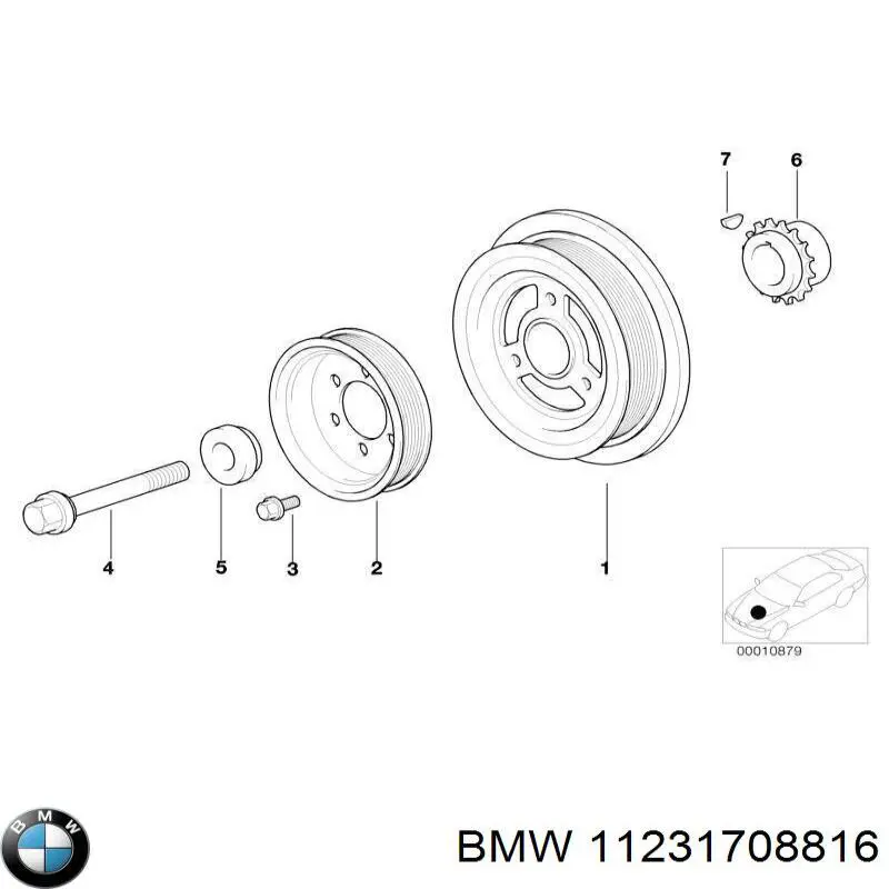 11231708816 BMW polea, cigüeñal