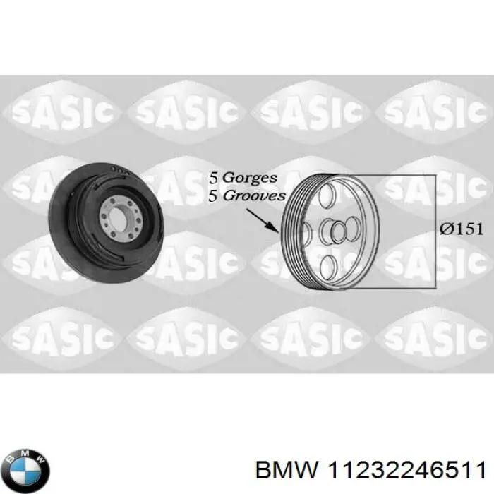Polea de cigüeñal 11232246511 BMW