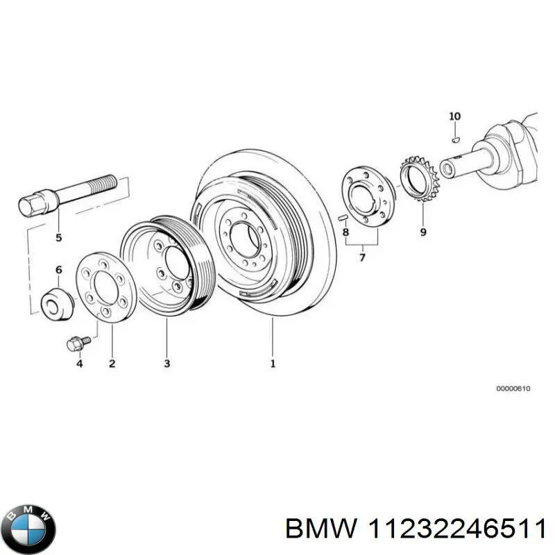Polea del cigüeñal BMW 11232246511 precio, desde 108,84 EUR