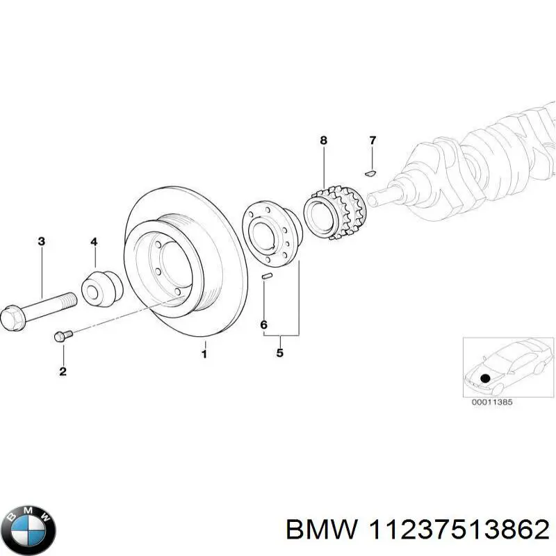 Comprar 11237513862 BMW La polea del cigüeñal