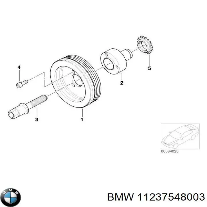 Polea de cigüeñal 11237548003 BMW