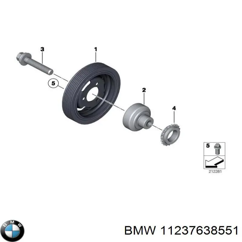 Polea dámper BMW 11237638551