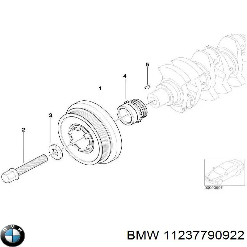 Comprar 11237790922 BMW Perno de la polea del cigüeñal