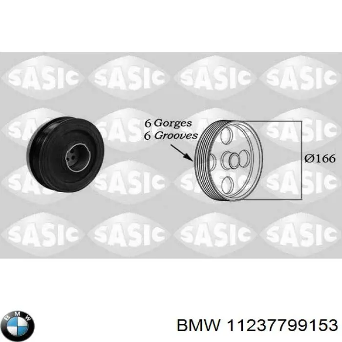 Polea de cigüeñal 11237799153 BMW