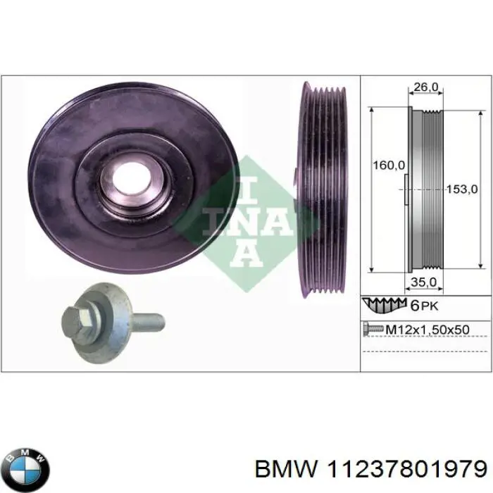 Polea del cigüeñal BMW 11237801979 precio, desde 52,79 EUR