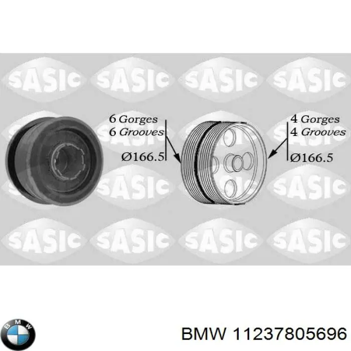 Polea de cigüeñal 11237805696 BMW