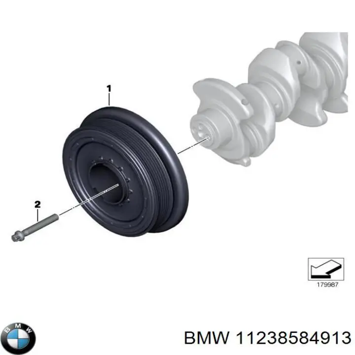 Polea del cigüeñal BMW 11235A80209 precio, desde 152,35 EUR