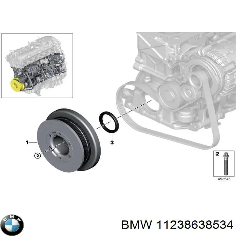 Comprar 11238638534 BMW La polea del cigüeñal