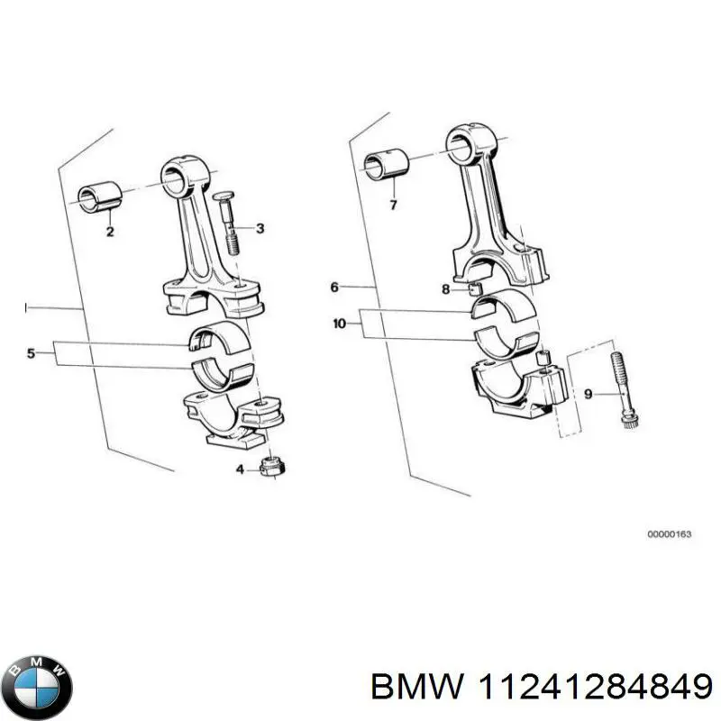 Juego de cojinetes de biela, estándar (STD) para BMW 5 (E34)
