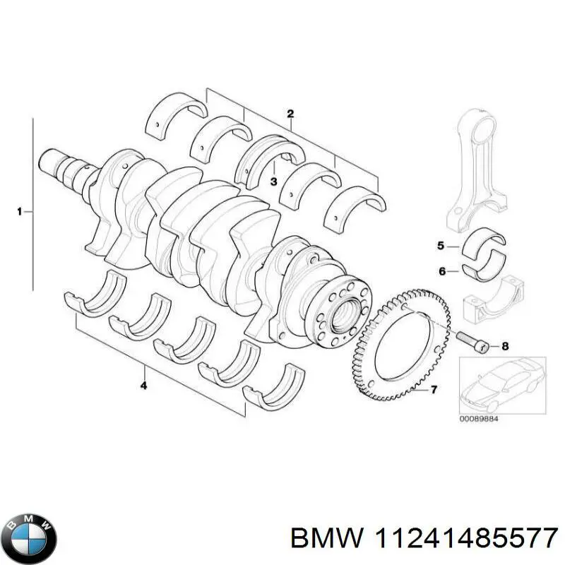 Juego de cojinetes de biela, estándar (STD) BMW 11241485577 precio, desde 17,20 EUR