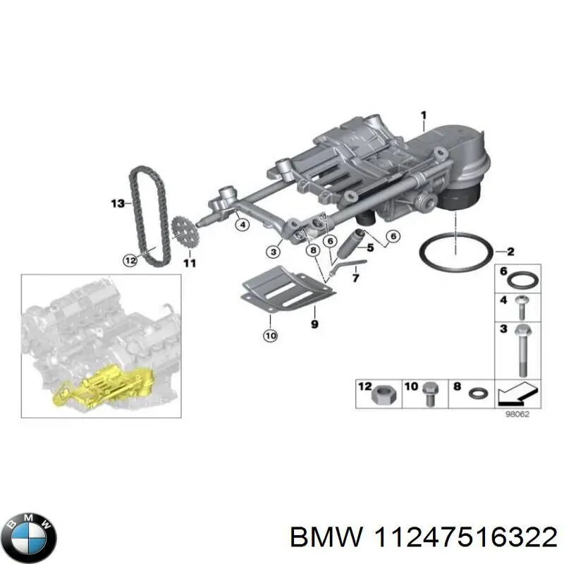 11247516322 BMW tornillo de biela