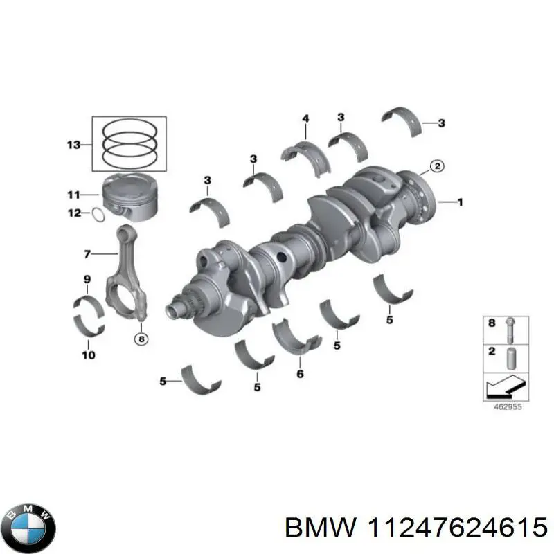 Biela del motor para BMW 7 (F01, F02, F03, F04)