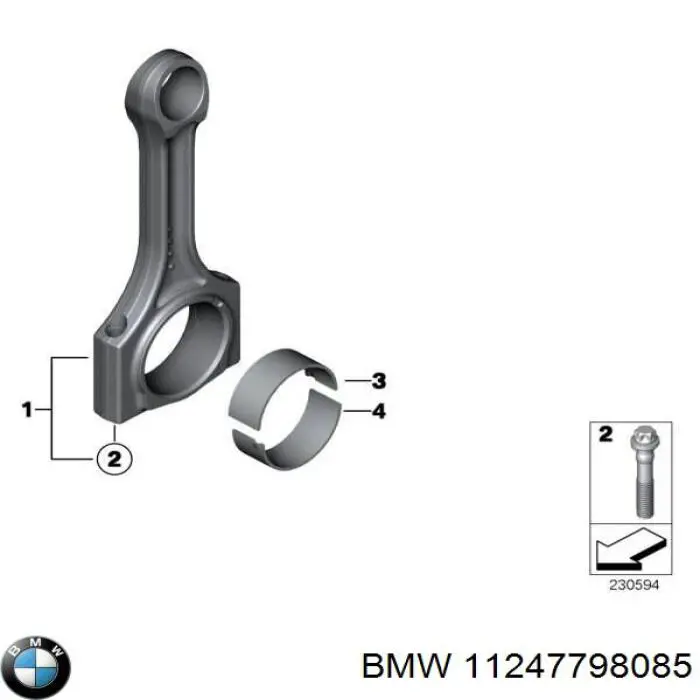 Juego de cojinetes de biela, estándar (STD) para BMW 3 (E90)