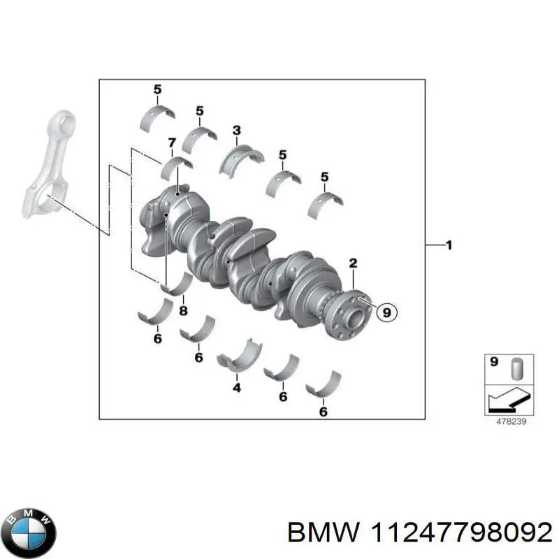 11247798092 BMW cojinetes de biela