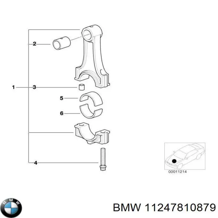 Comprar 11247810879 BMW Juego de cojinetes de biela, cota de reparación (+0,25 mm)