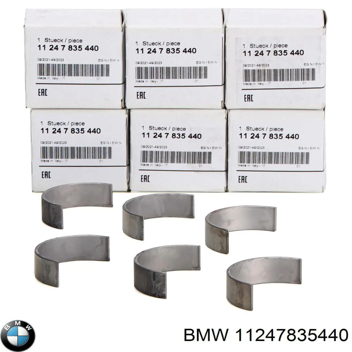 11247835440 BMW juego de cojinetes de cigüeñal, cota de reparación +0,25 mm