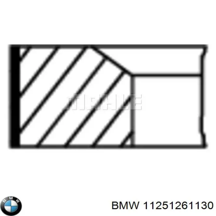 11251261130 BMW aros de pistón para 1 cilindro, std