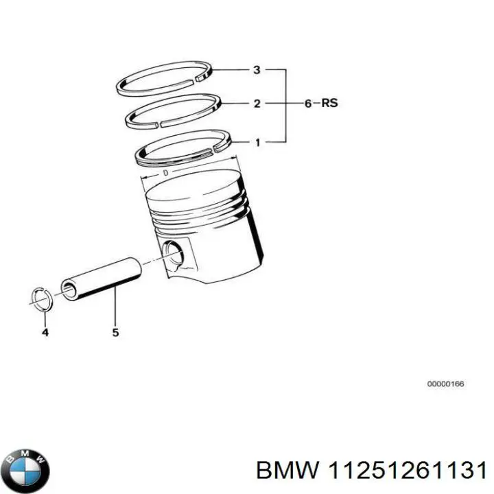 Juego de aros de pistón para 1 cilindro, cota de reparación +0,25 mm para BMW 5 (E28)